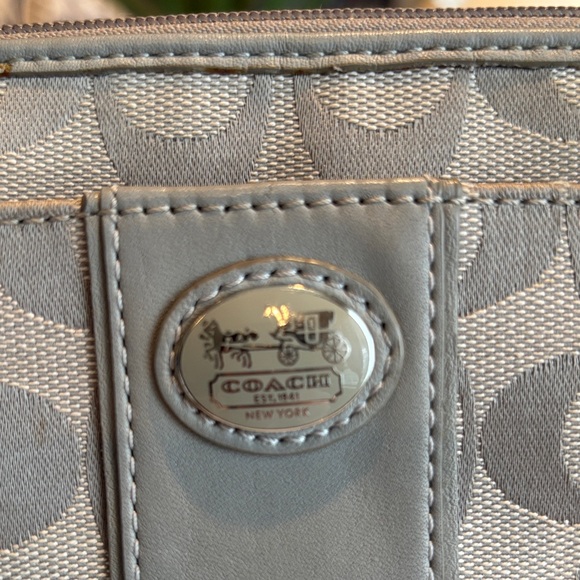 Coach Signature Wristlet - Light Gray - Picture 2 of 11
